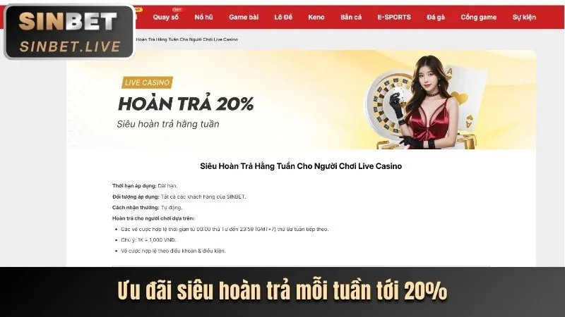 Hoàn trả hàng tuần không giới hạn G666 Link
